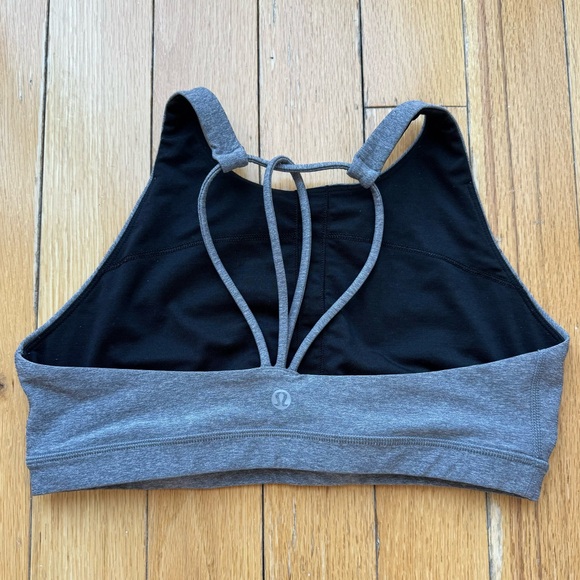 lululemon athletica | women trinity high neck sports bra grey 8 - Picture 2 of 6
